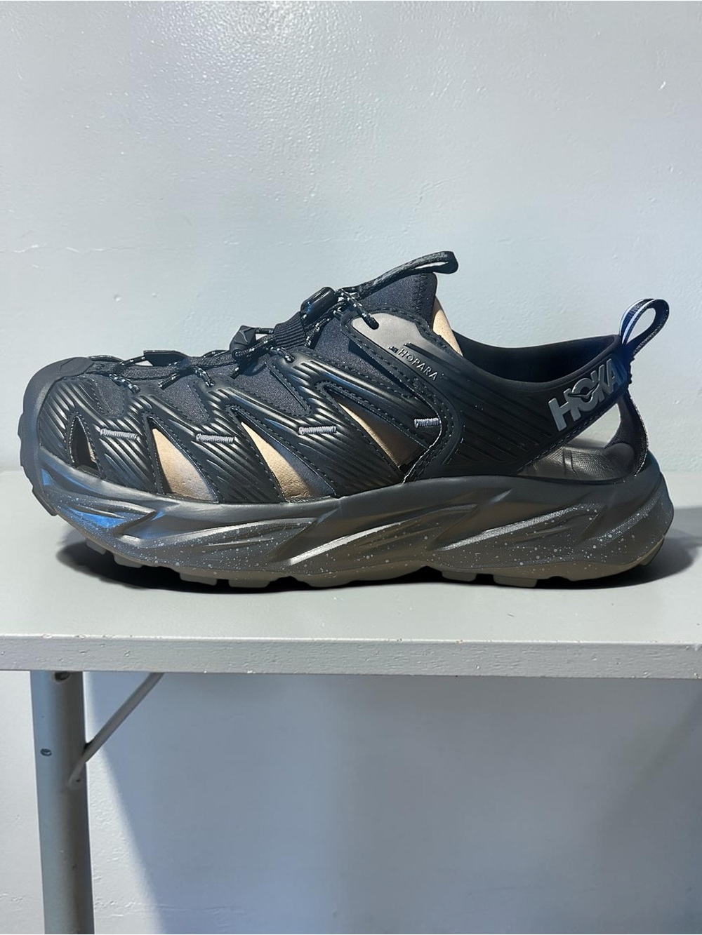 Hoka U Hopara Black and slip Trail Runner